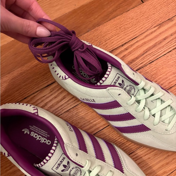 Adidas Mint Green and Purple Sneakers - Picture 3 of 6